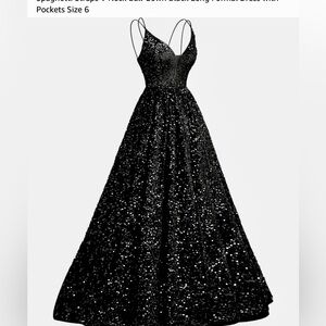 Gorgeous! Worn Once. True to size - 6. Has pockets! Very well made!